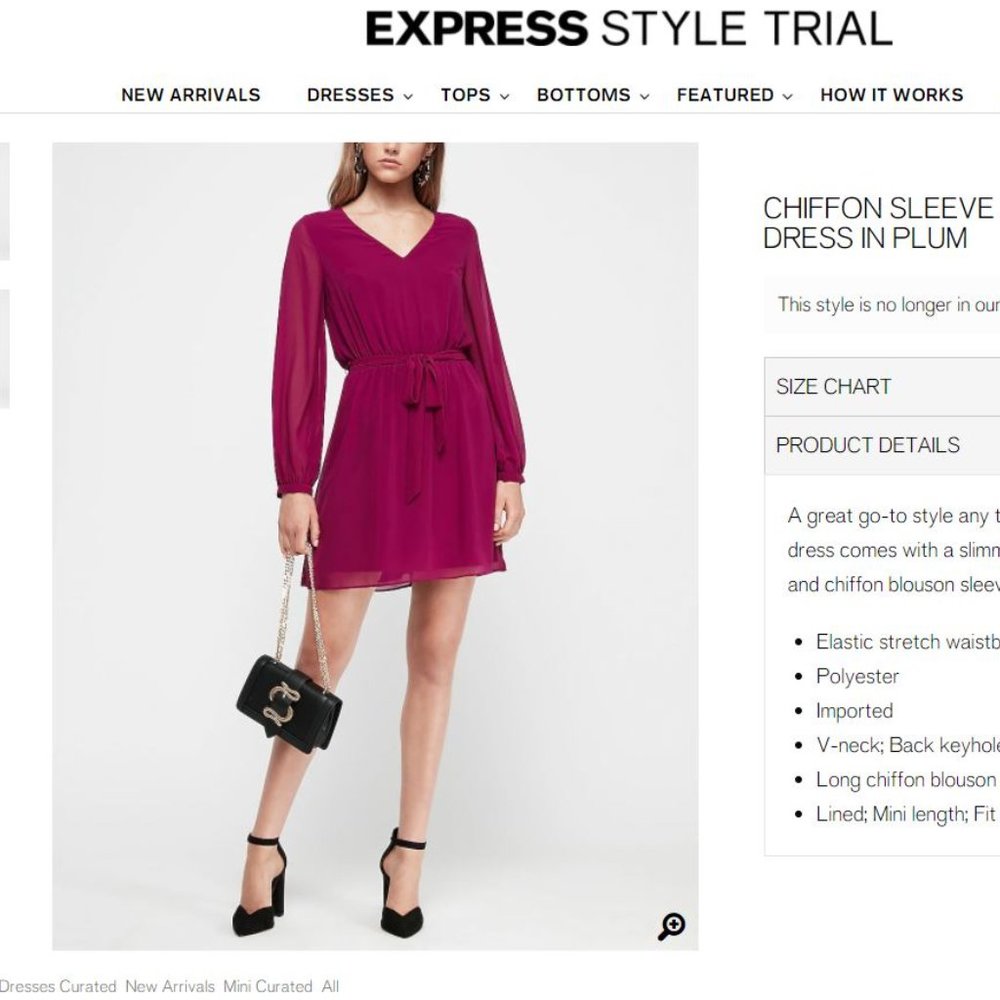 EXPRESS MINI DRESS SIZE LARGE